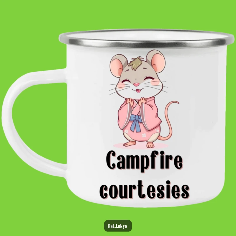 Funny Rat Kimono Camping Mug - Durable Drinkware for Cheerful Adventures
