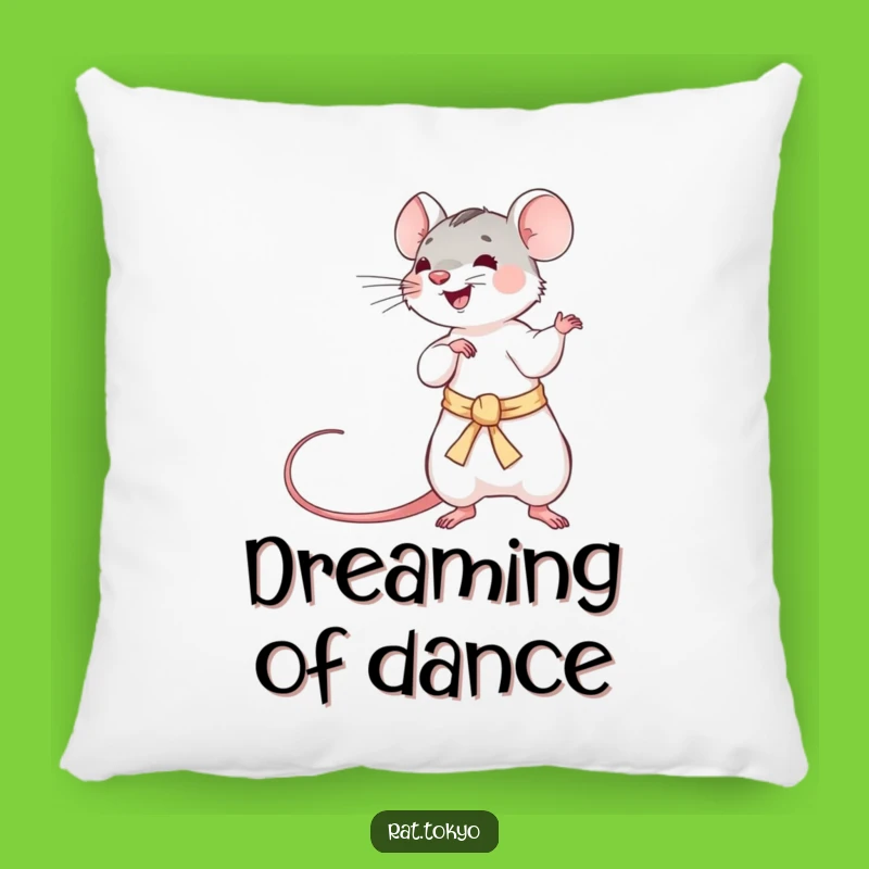 Funny Rat Obi Pillow: Plush Comfort with Playful Rat & Silken Obi, Cute Funny Gift