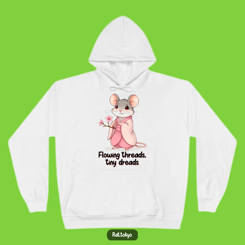 Cozy Funny Kimono Rat Hoodie: Warm Blossom Vibes, Ultimate Funny Gift for All