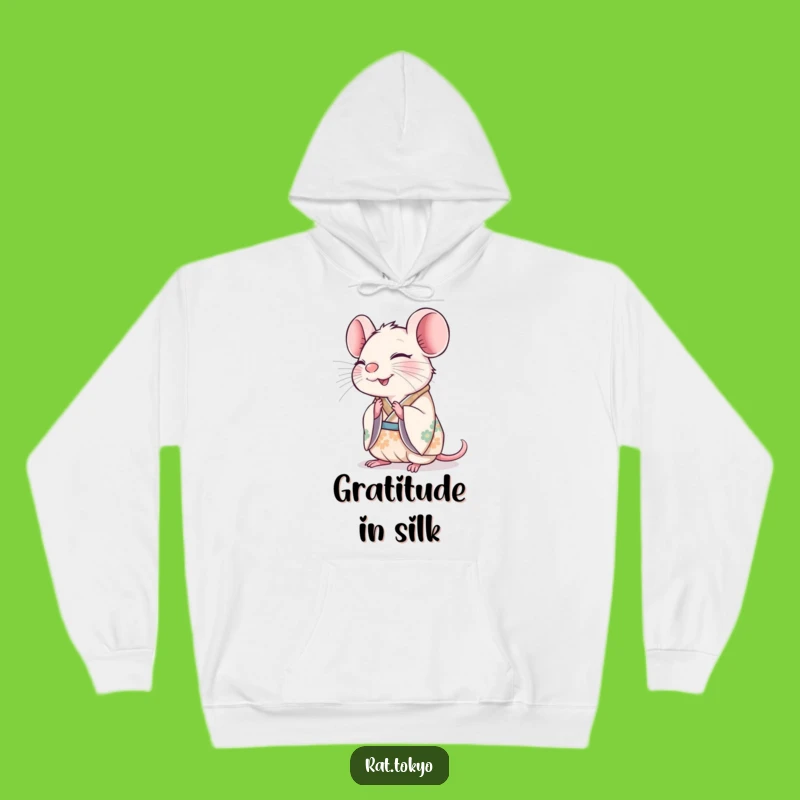 Funny Rat Bowing Hoodie: Joyful Kimono, Cozy Comfort, Perfect Gift