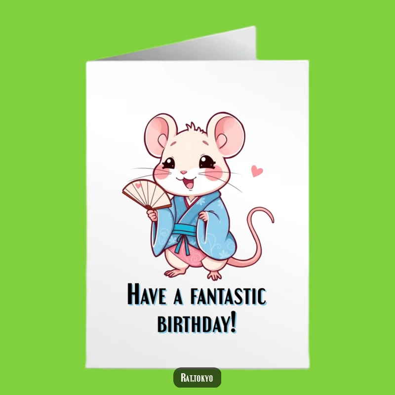 Free Printable Rat Fan Birthday Card Funny Downloadable Gift for Festive Cheer