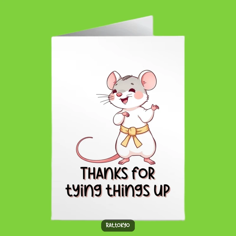 Free Printable Thank You Card: Rat's Obi Thank You, Fun Downloadable Gift