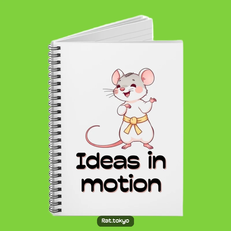Funny Rat Obi Notebook: Journal Your Moves with a Playful Rat & Silken Obi, Great Funny Gift