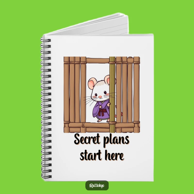 Funny Curious Rat Notebook - Purple Kimono Journal, Perfect for Notes!