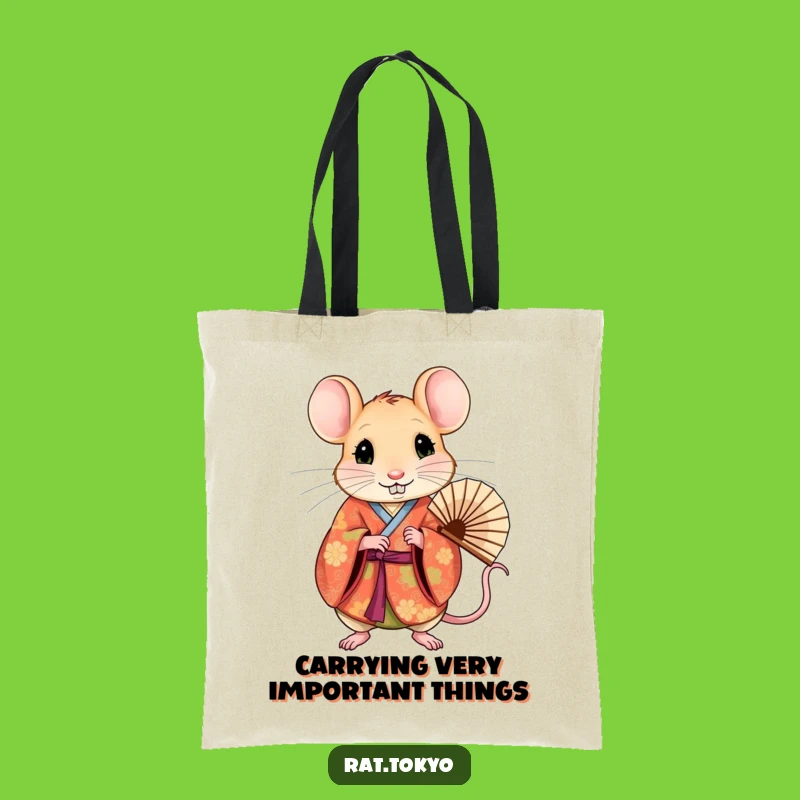 Funny Rat Kimono Tote Bag: Vibrant Fan, Stylish Accessory, Perfect Gift